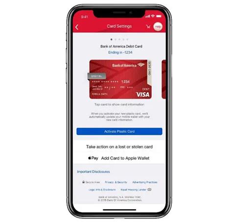 bank of america mobile credit card